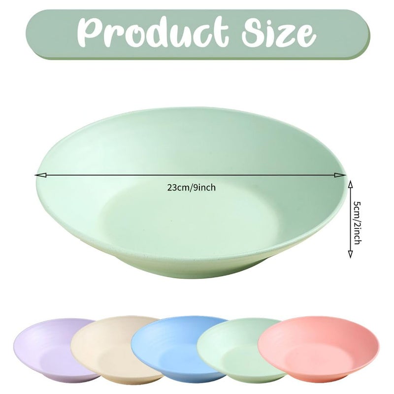 FLOXIT Wheat Straw Plate (1 Piece, Beige) - Lightweight, Unbreakable, Reusable Dinnerware for Kitchen, Kids, Camping, and Everyday Use - Microwave & Dishwasher Safe - Image 2