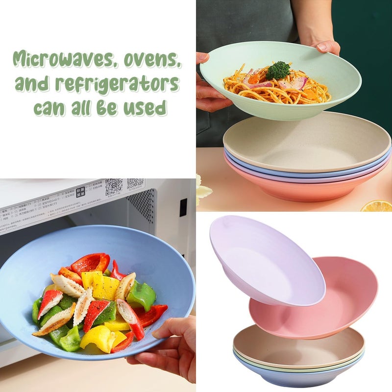 FLOXIT Wheat Straw Plate (1 Piece, Beige) - Lightweight, Unbreakable, Reusable Dinnerware for Kitchen, Kids, Camping, and Everyday Use - Microwave & Dishwasher Safe - Image 5