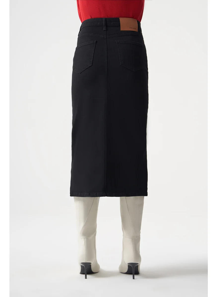 MIZALLE COTTON JEAN SKIRT