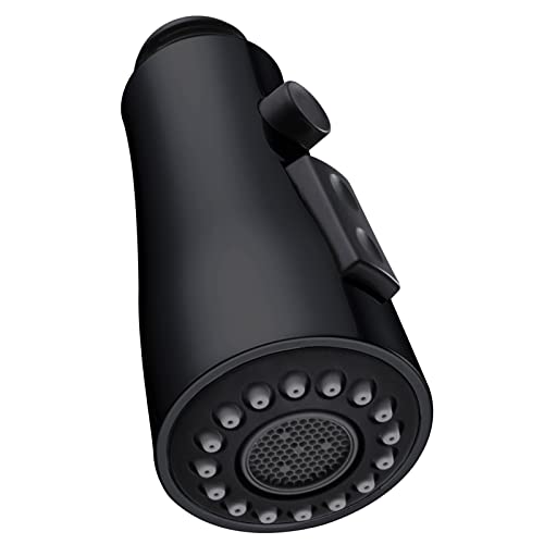 Angle Simple Kitchen Sink Sprayer, Faucet Head Replacement, Stream Spray and Pause Mode, Matte Black - Image 1