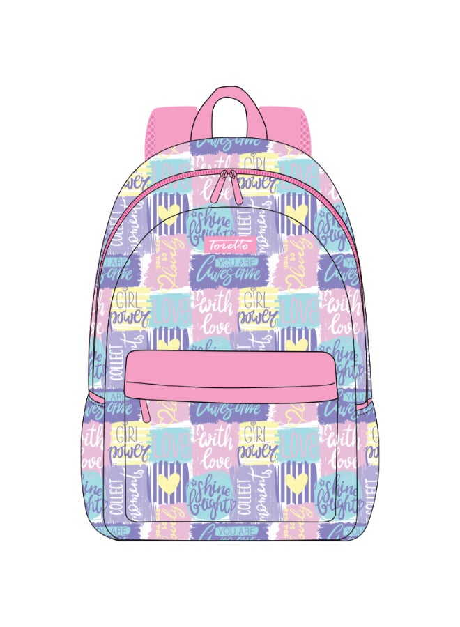 توريتا طقم حقائب ظهر 4 قطع مع حقيبة ظهر مدرسية 17 بوصة، حقيبة غداء، زجاجة ماء ومقلمة، هدية للبنات ✅ - Image 2