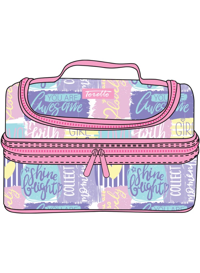 توريتا طقم حقائب ظهر 4 قطع مع حقيبة ظهر مدرسية 17 بوصة، حقيبة غداء، زجاجة ماء ومقلمة، هدية للبنات ✅ - Image 3