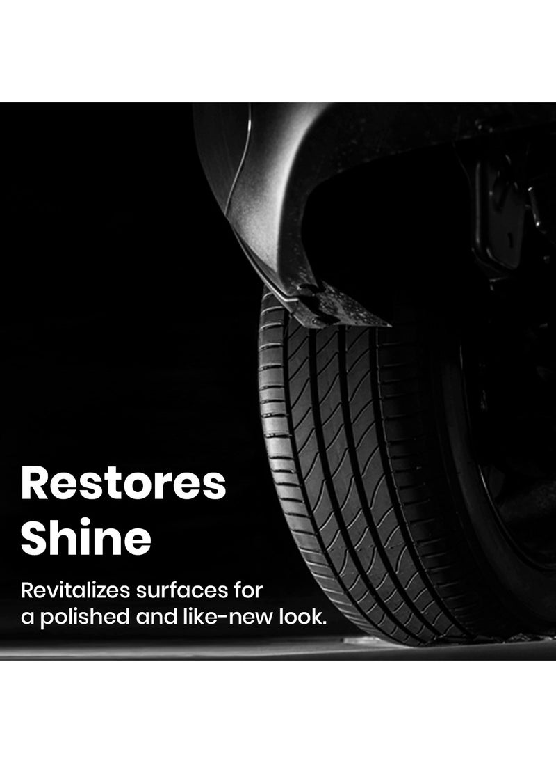 FAYFA Tire Polish Spray, 8 fl oz - Ultra Black Wet Tire Shine with Long-Lasting High Gloss Finish  - Image 3