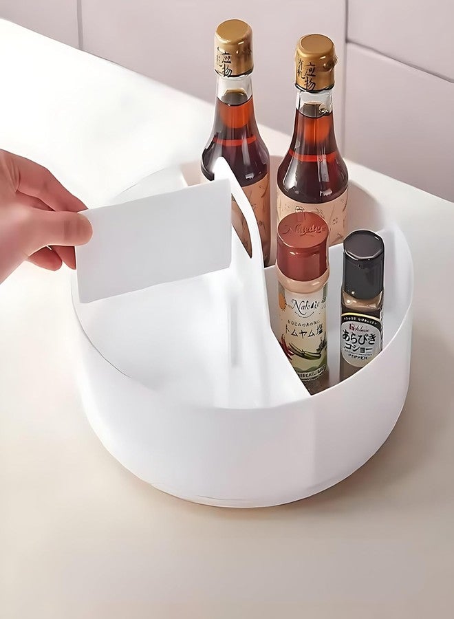 Divik Rotating Storage Rack - Adjustable Seasoning & Makeup Organizer, Household Kitchen Cabinets-Tray for Home Organization - 360° Rotating Organizer Tray for Kitchen, Pantry & Bathroom (1Pcs) - Image 1