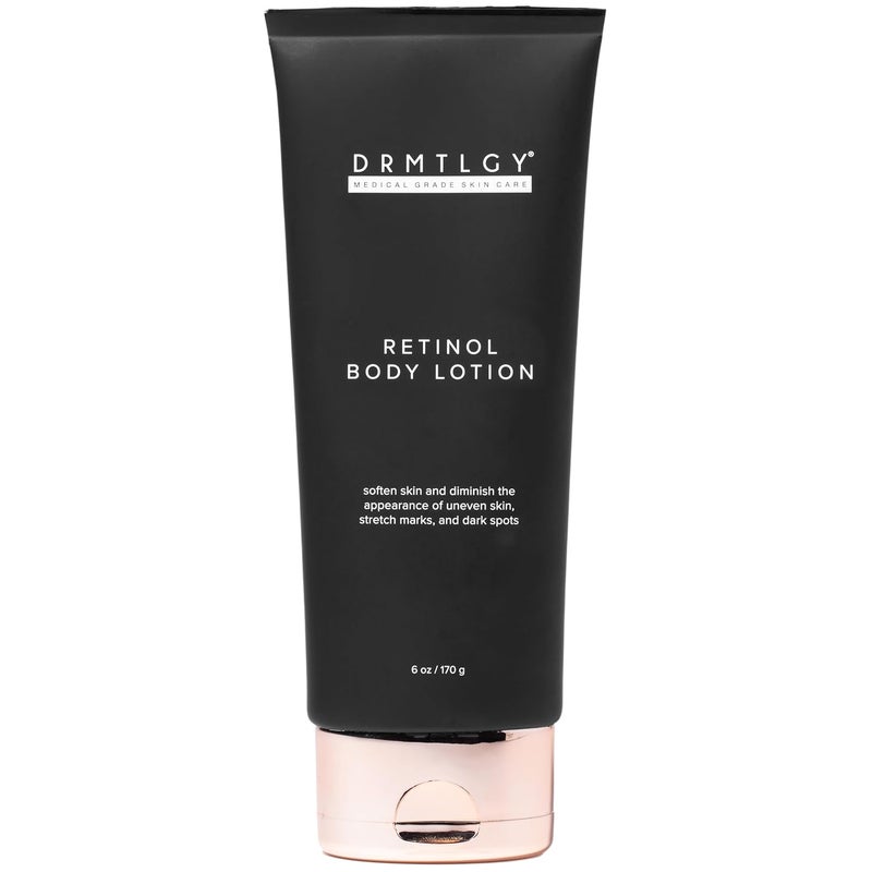 DRMTLGY Retinol Body Lotion for Women  Men  Hydrating  Firming Body Lotion  For Stretch Marks Uneven Skin Tone  Dark Spots