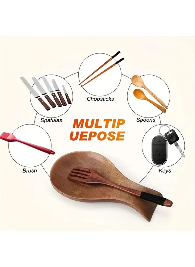 Wooden Spoon Chopstick Holder Random Color Kitchen Organizer Utensil Rest - Image 5