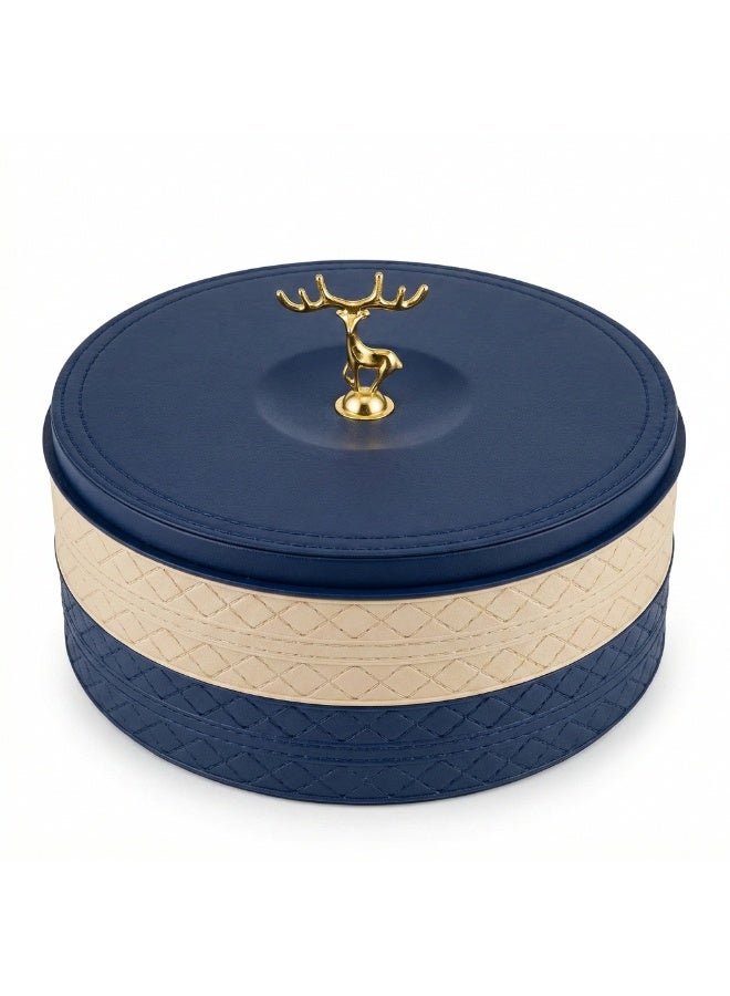 2-Tier Snack Organizer Bonbonniere with 10 Divided Sections Plastic Serving Tray for Nuts, Cookies, Kahk, Biscuits, Sweets & Ramadan Yamish - Image 1