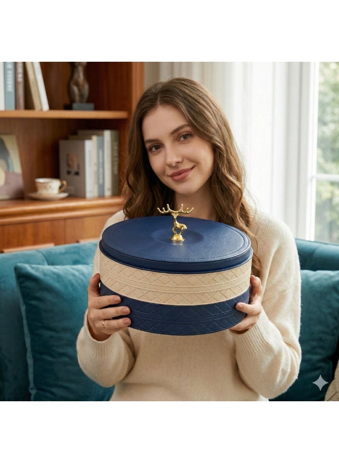 2-Tier Snack Organizer Bonbonniere with 10 Divided Sections Plastic Serving Tray for Nuts, Cookies, Kahk, Biscuits, Sweets & Ramadan Yamish - Image 3