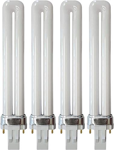 KOR (Pack of 4) 13-Watt Single Tube 2 Pin GX23 (see photos) Base - 3500K Neutral White 35K CFL Light Bulb - Replacement for Sylvania 20335/21137 CF13DS/835- Philips 146845 PL-S 13W/835 GE 97569F13BX/835 - Image 1