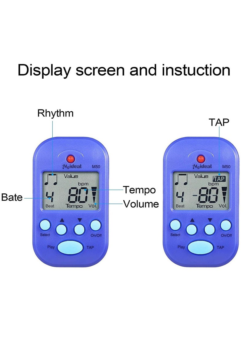 Mini Digital Metronome, Multifunctional, Portable, Volume Adjustable, Clip on, with Speaker, Beat Tempo, for Piano, Guitar, Saxophone, Flute, Violin, Drum  - Image 4