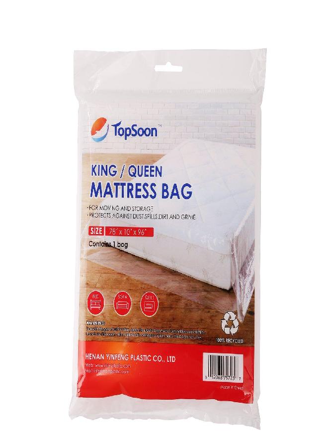 TopSoon TopSoon Mattress Bag for Storage Mattress Disposal Bag King/Queen Size Clear  - Image 2