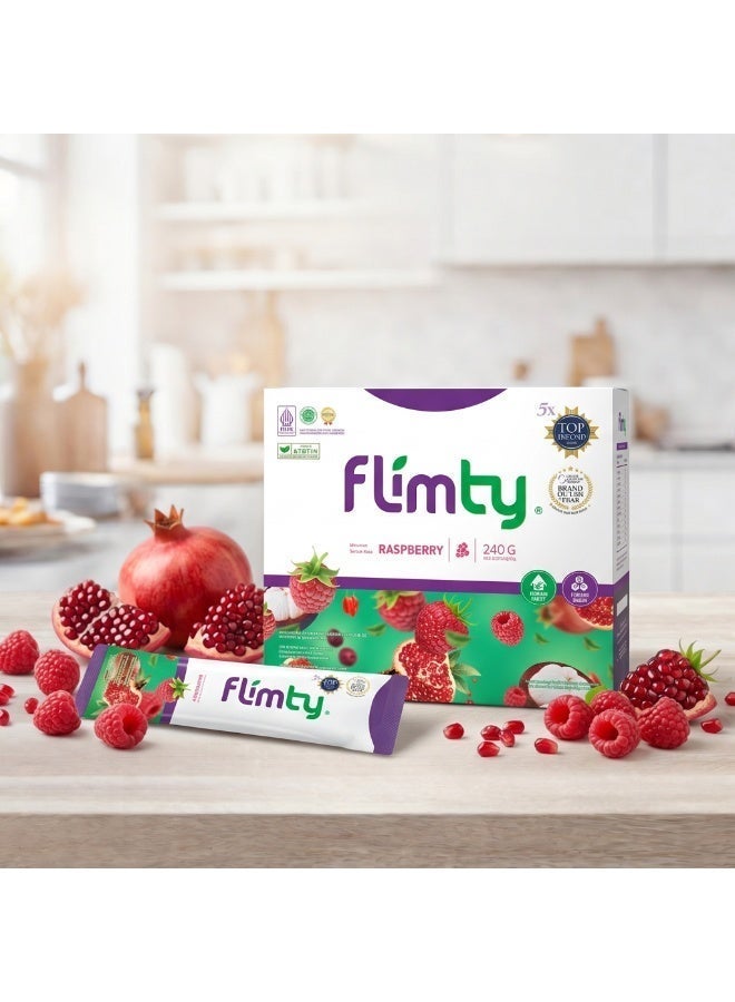 Flimty Fiber Drink – Raspberry – 16 Sachets - Image 1
