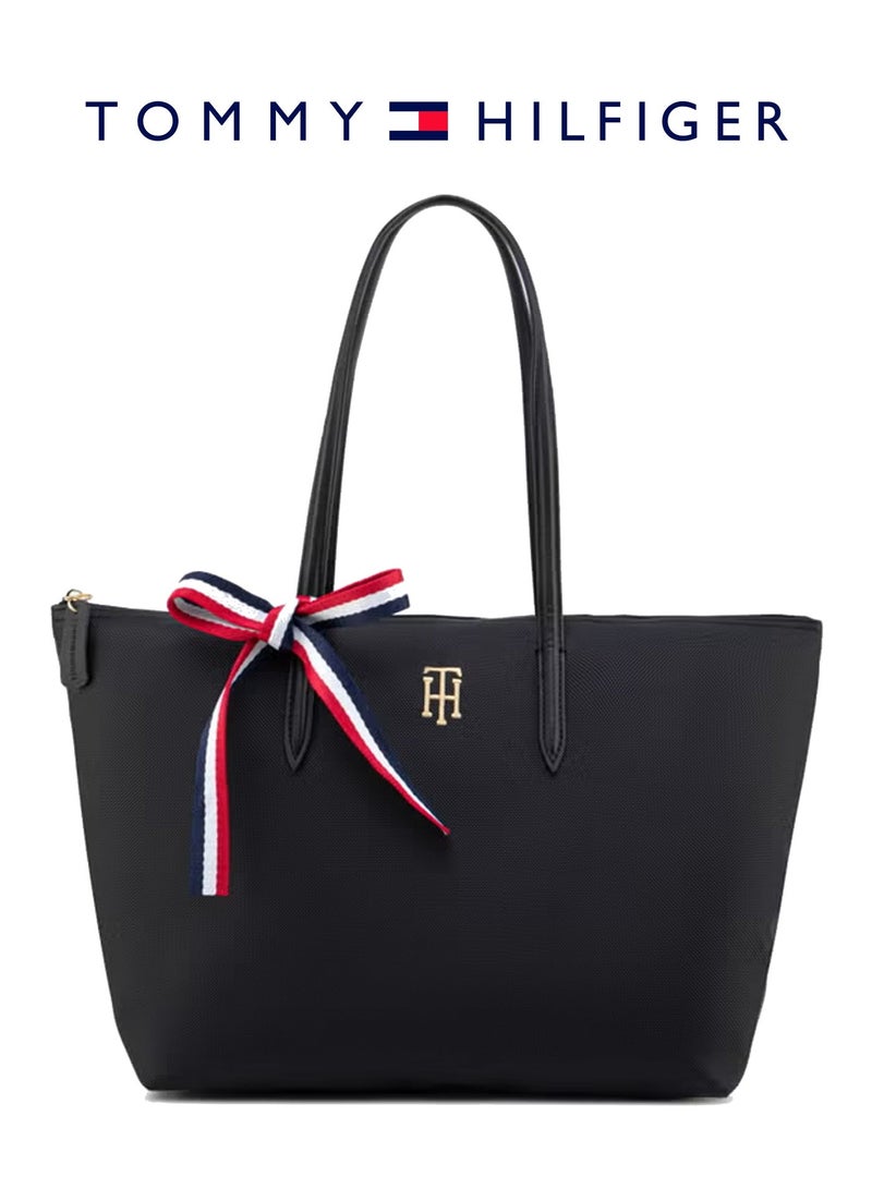 Tommy Girl Tommy Hilfiger Tote Bag for Women , Fashion Versatile Signature Tape Large Capacity Shoulder Bag Handbag for Travel, Work, Gym, - Image 1