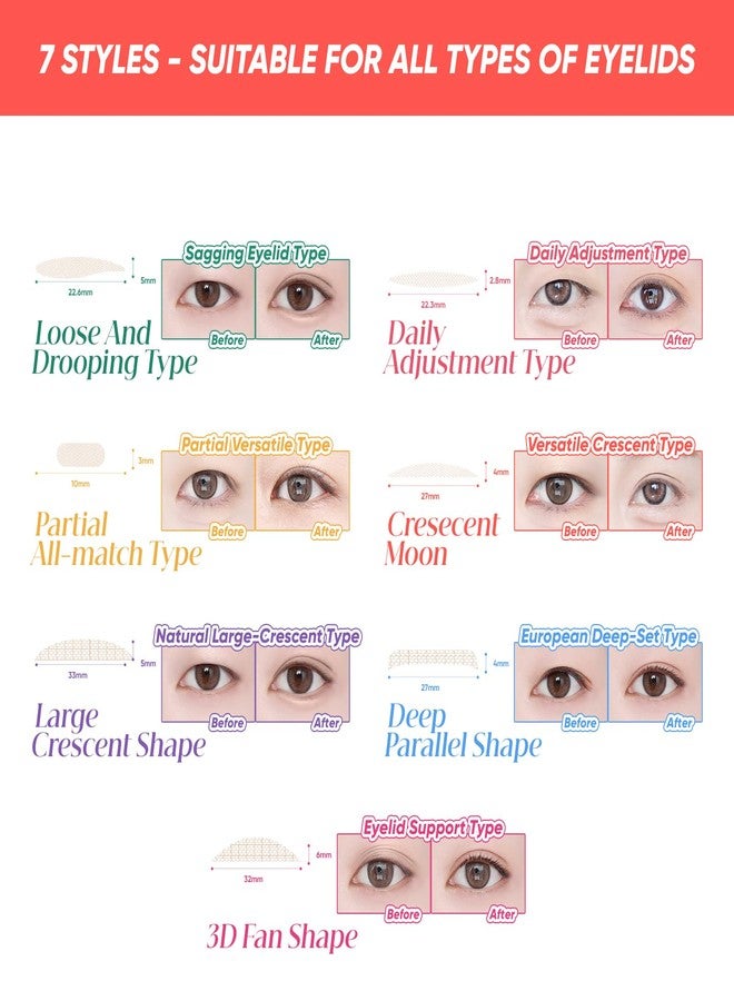 ملين دايري شريط لاصق للجفن المزدوج من MLEN DIARY، شرائط رفع الجفن غير المرئية للعيون المتدلية، شرائط رفع الجفن المترهلة مع أدوات (144P-27 * 4 مم) - Image 5