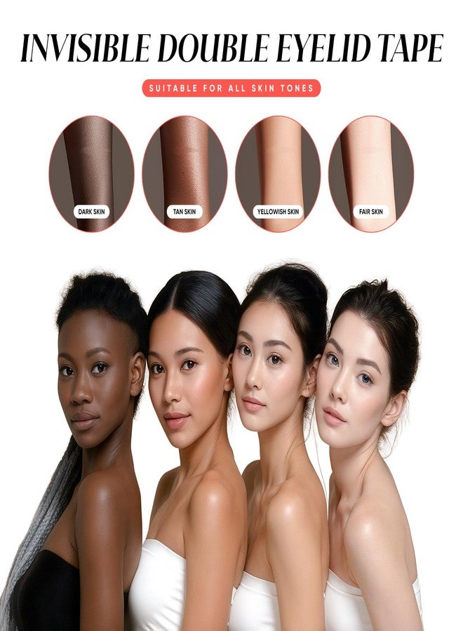 ملين دايري شريط لاصق للجفن المزدوج من MLEN DIARY، شرائط رفع الجفن غير المرئية للعيون المتدلية، شرائط رفع الجفن المترهلة مع أدوات (144P-27 * 4 مم) - Image 4