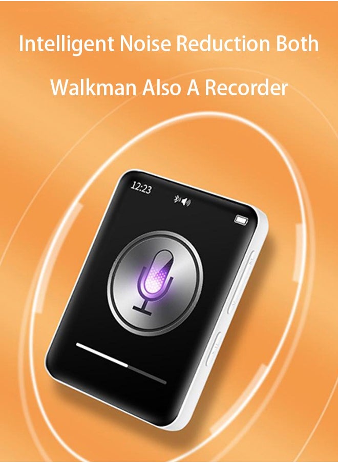 Bonic Full Touch Screen and Mini Portable MP3 MP4 Player Bluetooth MP4 Music Player HIFI Sound Speaker - White  - Image 4