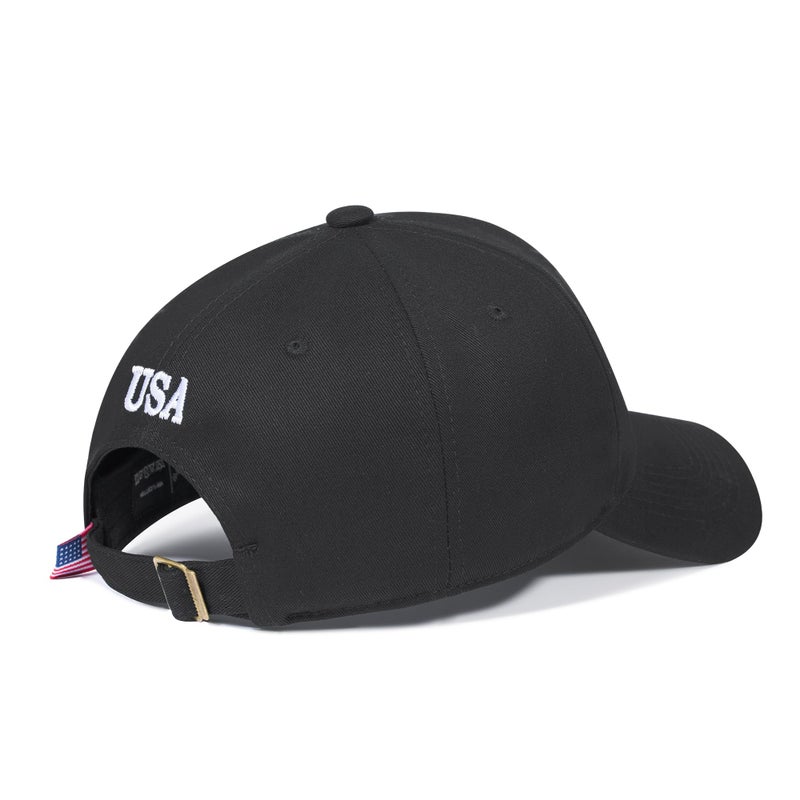 VIONLAN American Flag Hat, Adjustable Fit USA Baseball Cap for Men Women, Dad Hats, Outdoor Ball Caps for Casual Wear Black - Image 5
