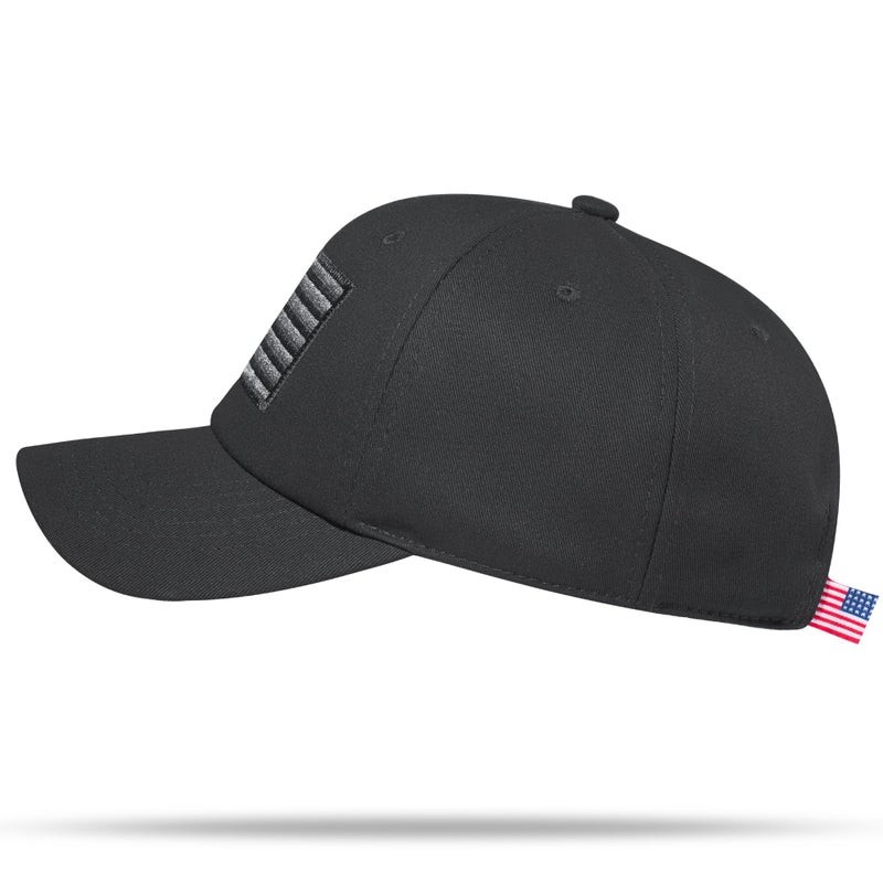 VIONLAN American Flag Hat, Adjustable Fit USA Baseball Cap for Men Women, Dad Hats, Outdoor Ball Caps for Casual Wear Black - Image 3