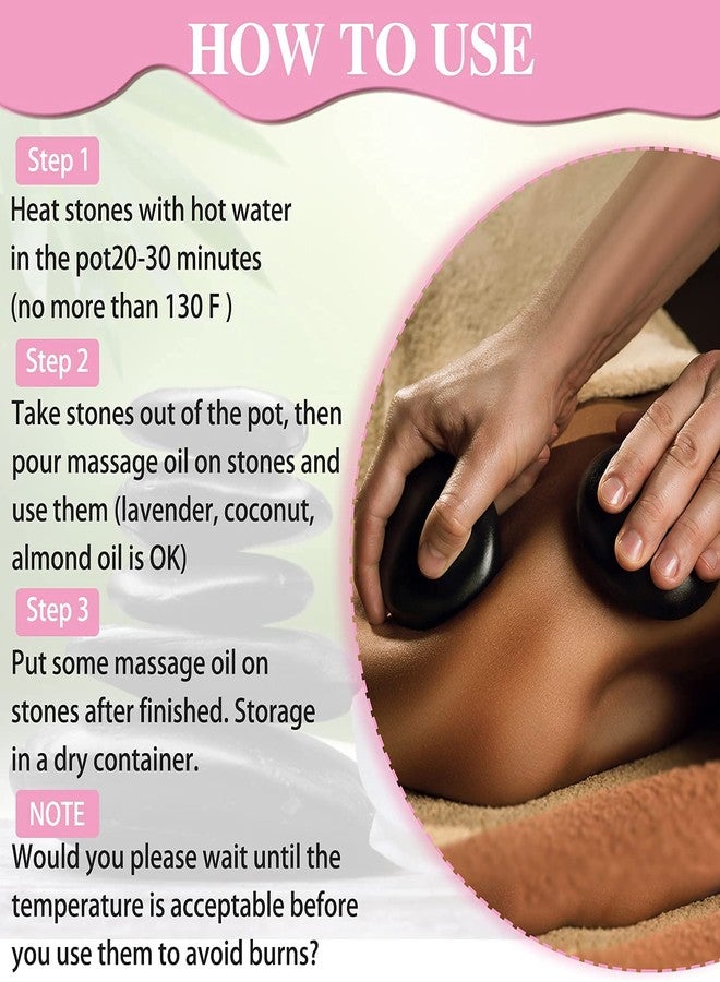 HEALIT-Body-Health-Care-Physical-Therapy-Stone,hot-Stone-Massage-Set,Large-Black-Basalt-Hot-Stone-Set-Great-for-Spas,-Massage-Therapy,-Relaxation(10-PICS) - Image 4