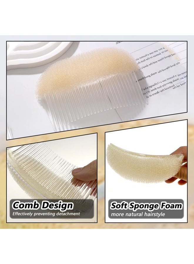 SYBL 2Pcs Charming Bump It Up Volume Inserts Hair Comb Do Beehive Hair Stick Bun Maker Tool Hair Base Styling Accessories for Women Lady Girl (Beige) - Image 4