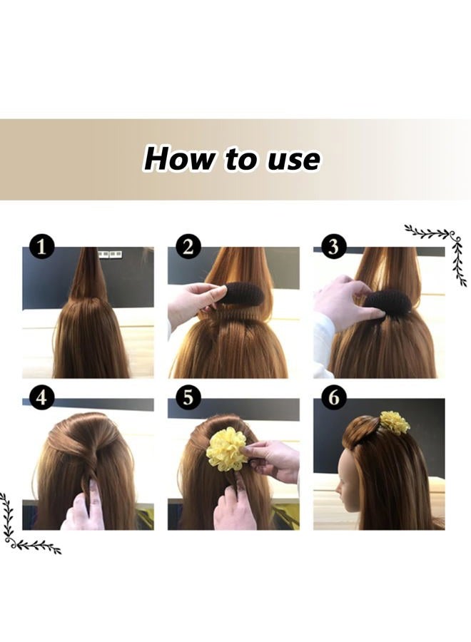 SYBL 2Pcs Charming Bump It Up Volume Inserts Hair Comb Do Beehive Hair Stick Bun Maker Tool Hair Base Styling Accessories for Women Lady Girl (Beige) - Image 3