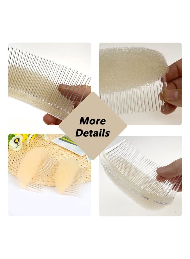 SYBL 2Pcs Charming Bump It Up Volume Inserts Hair Comb Do Beehive Hair Stick Bun Maker Tool Hair Base Styling Accessories for Women Lady Girl (Beige) - Image 5