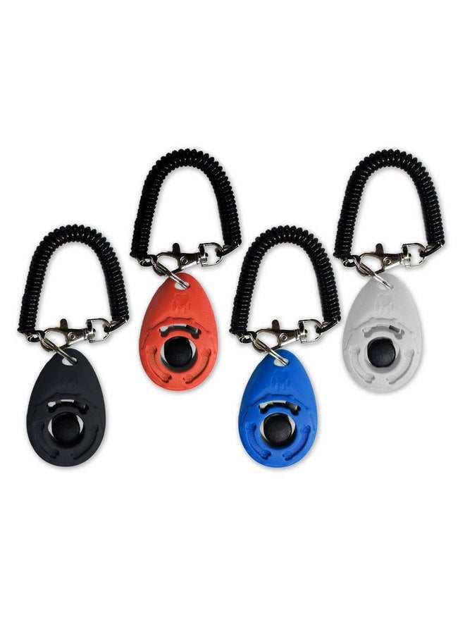 SunGrow Dog Clickers with Black Wrist Bands, 2.4x1.8 Inches, Colorful, Effective Training Tools for Puppy or Cat, Humanized Scientific Professional Design, Perfect Size and Sound, 4 Pack - Image 1
