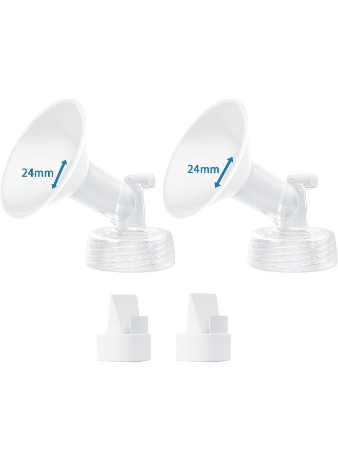 Hranio Breast Pump Parts Compatible with 24mm Flange Spectra Replacement Pump Parts - Image 1