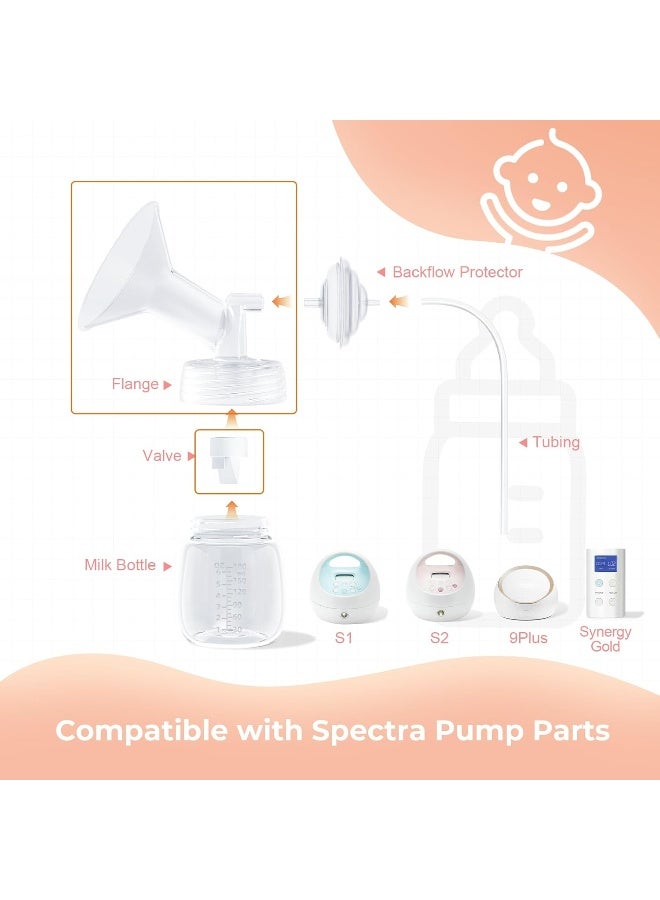 Hranio Breast Pump Parts Compatible with 24mm Flange Spectra Replacement Pump Parts - Image 2