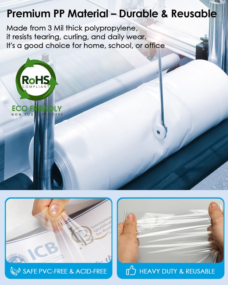 KTRIO Sheet Protectors 8.5 x 11 inch, Clear Page Protector for 3 Ring Binder, Plastic Sleeves for Binders, Top Loading Paper Sheets Document Sleeve Letter Size, Office & Home, 100 Pack - Image 4
