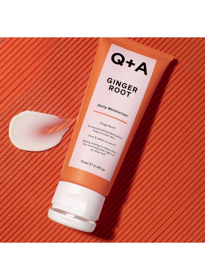 Q+A Ginger Root Daily Moisturizer. A calming face moisturizer packed with antioxidants. 75ml/2.5fl.oz - Image 5