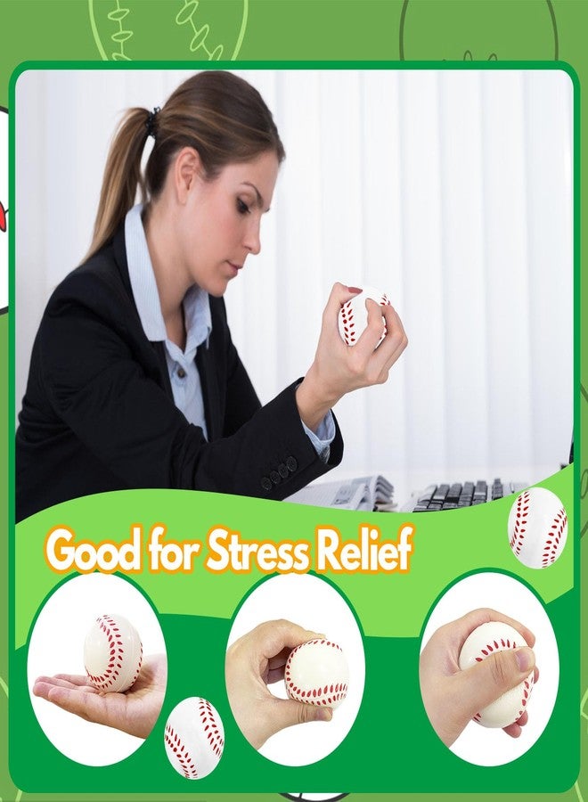 Baaxxango 30 Pack Baseball Stress Balls,2.5 Inch Soft Foam Baseballs,Sports Squeeze Balls Toys for Kids,School Carnival Reward,Sports Theme Party - Image 3