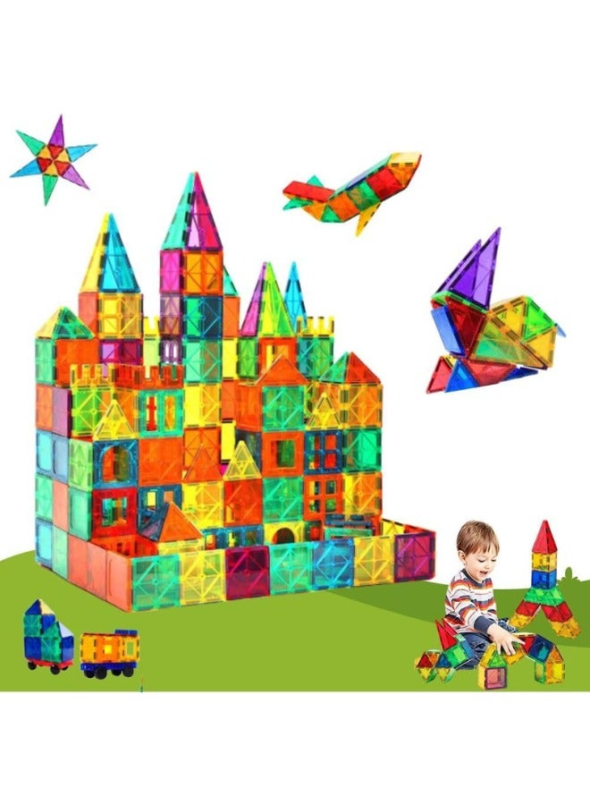 Loquat 100 Pcs Magnetic Building Blocks 3D Kids Building Blocks Set Magnetic Building Construction Educational STEM Toys for Toddler - Image 1