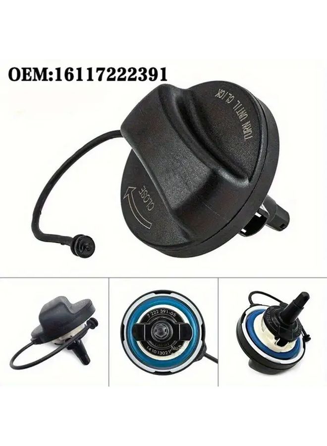 Black Fuel Tank Air Cap Assembly Compatible With BMW E And F Series Models - Image 3