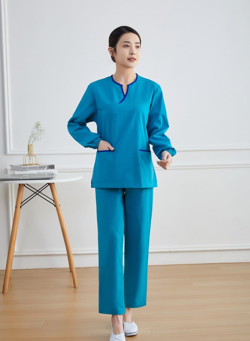 KUYING New Summer Thin Nurse Uniform Split Set Medical Work Uniform  - Image 1