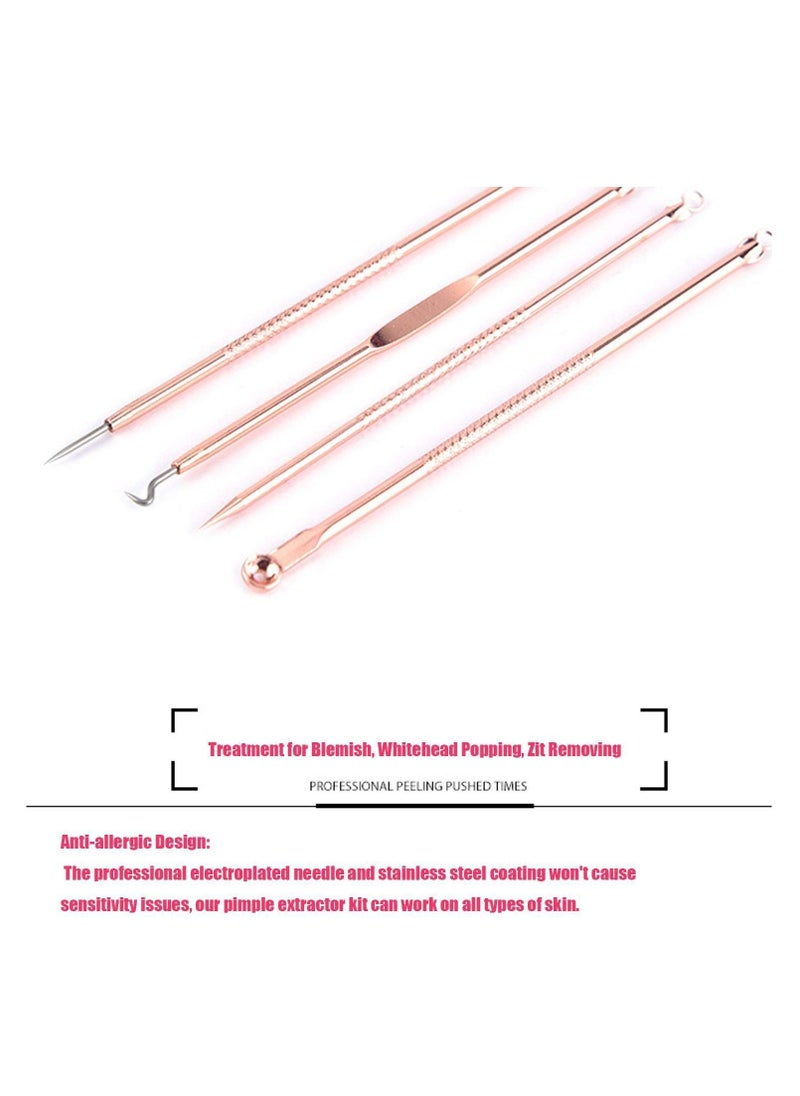 Y&D Blackhead Remover Pimple Popper Tool Kit, Acne Zit Extractor for Nose Face, Stainless Steel Whitehead Popping Removal 4 Pcs  - Image 5