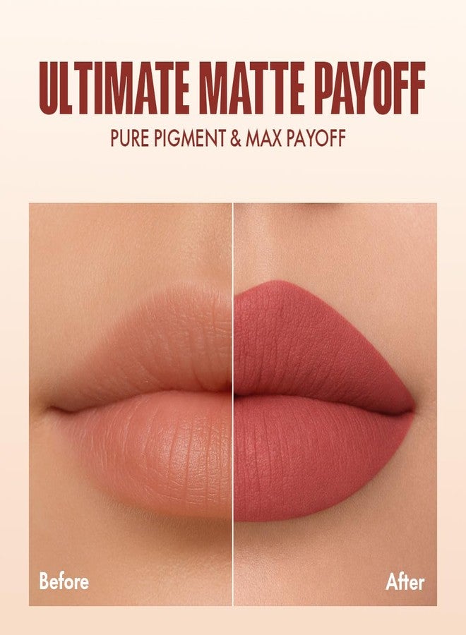 FOCALLURE Lasting Matte Lipstick - HOT PK02 Figgy Pink |3.5g, 16H Transferproof & Waterproof, Non-Drying, Highly Pigmented, Lightweight & Breathable, Smooth Application for All-Day Wear - Image 5