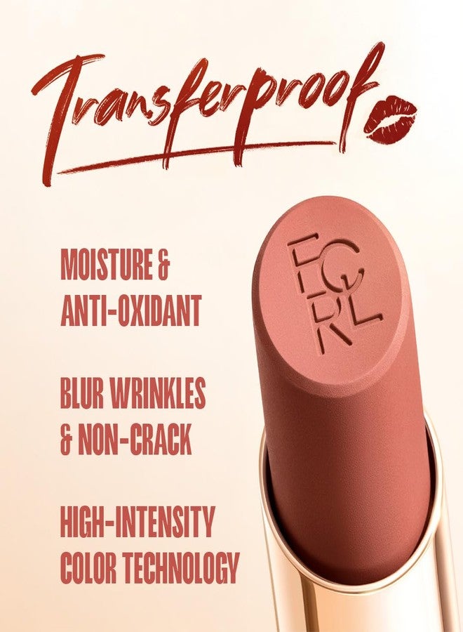 FOCALLURE Lasting Matte Lipstick - HOT PK02 Figgy Pink |3.5g, 16H Transferproof & Waterproof, Non-Drying, Highly Pigmented, Lightweight & Breathable, Smooth Application for All-Day Wear - Image 3