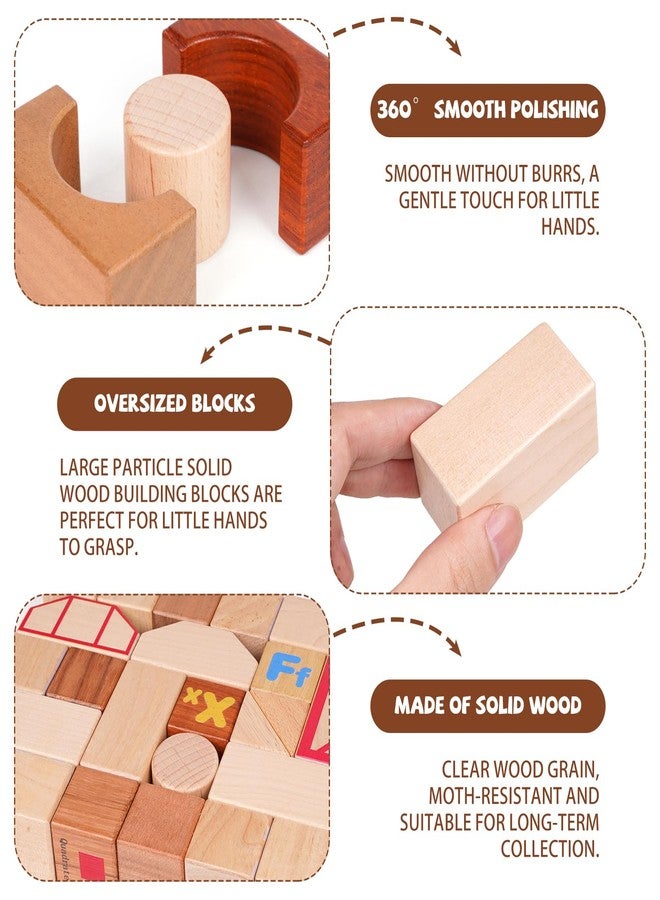 GHOOI 145-Piece Wooden Building Blocks Set -Dinosaur Park -Montessori Educational Construction Toy Made from 10 Premium Hardwoods, STEM Learning Blocks for Toddlers & Kids Ages 3-6 - Image 5