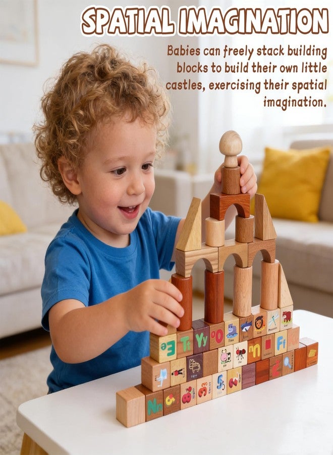 GHOOI 145-Piece Wooden Building Blocks Set -Dinosaur Park -Montessori Educational Construction Toy Made from 10 Premium Hardwoods, STEM Learning Blocks for Toddlers & Kids Ages 3-6 - Image 2