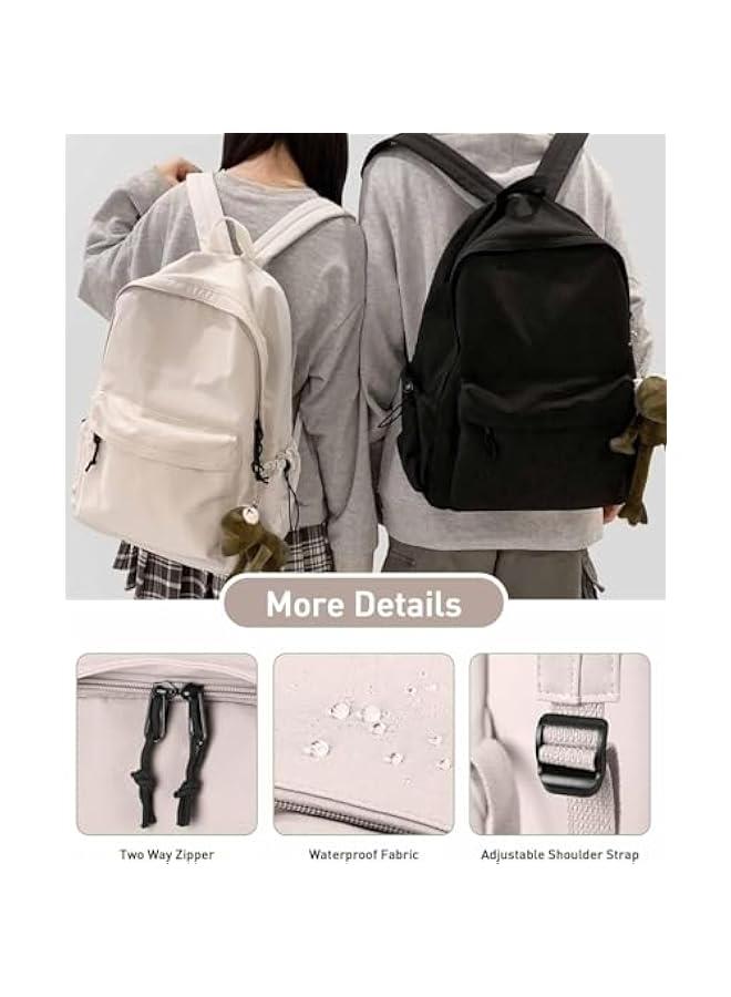 HOOKOR Backpack for Women Men, Waterproof High School Bookbag, Lightweight Casual Travel Daypack, Classic Basic College Backpack, Middle School Bag for Teen Girls Boys Laptob Backpack - Image 3