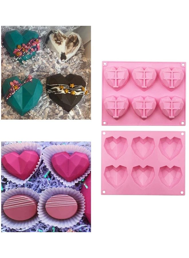 NIBEMINENT 2 Pack Hot Chocolate Bomb Molds Semi Sphere 6 Holes Silicone Mold for Baking Cake DIY, Candy, Pudding multicolour - Image 3