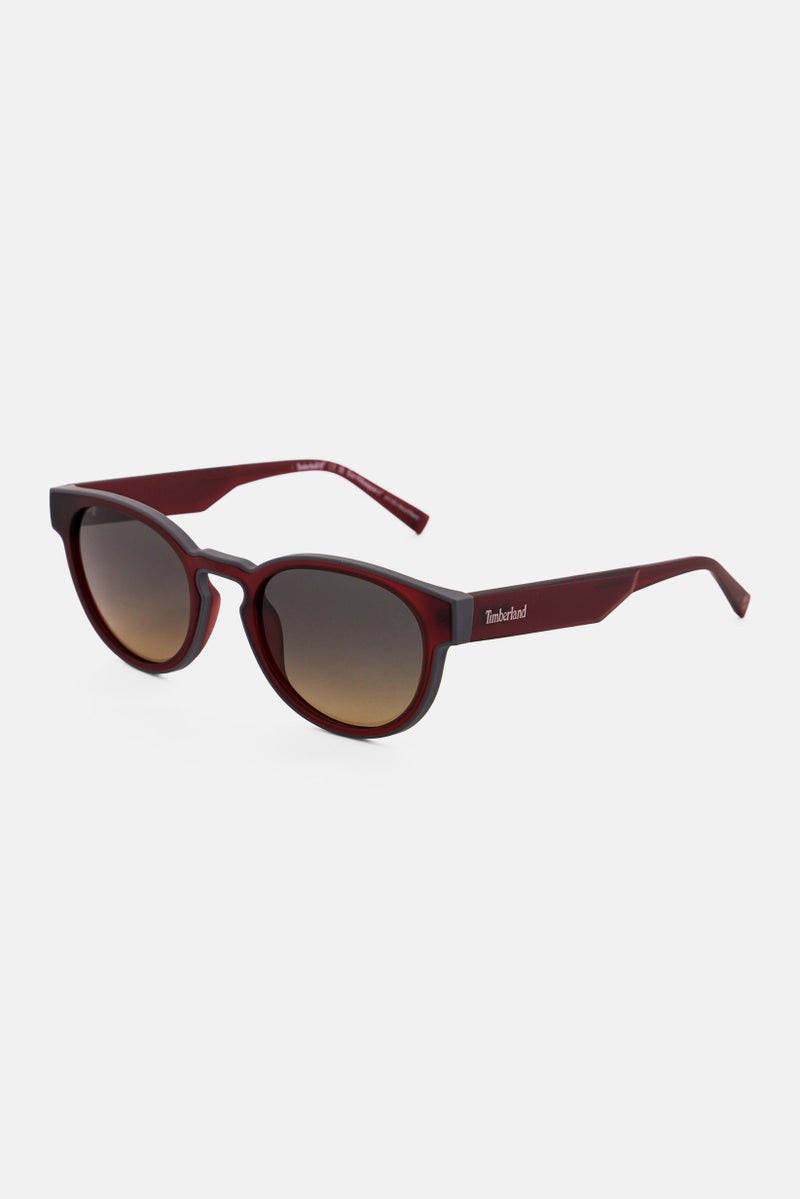 Timberland Men TB00026 Round Sunglasses, Wine Red - Image 3