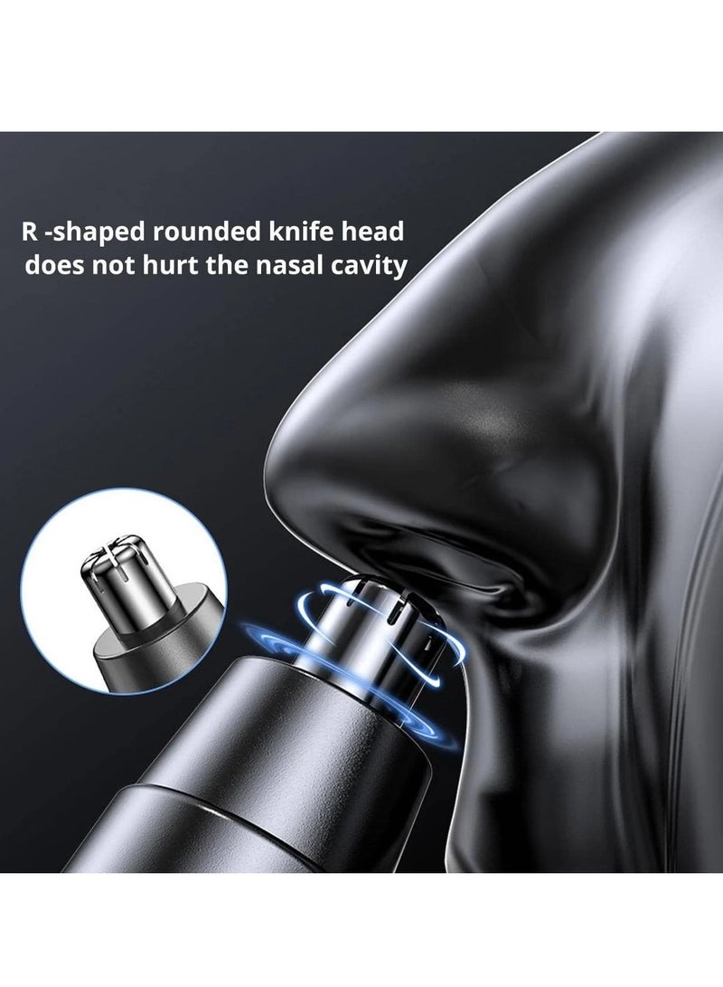 Loquat Ear and Nose Hair Trimmer Clipper for Men  Women, USB Rechargeable Professional Eyebrow Trimmer, Painless Facial Hair Remover, Washable Facial Hair Razor Shaver (Black) - Image 4