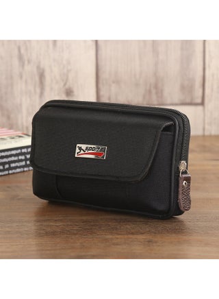 Men's Mobile Phone Bag Casual Belt Waist Bag Canvas Mobile Phone Waist Bag Multi-functional Horizontal And Vertical Waist Bag Wholesale-Color:Large Horizontal Black 17cm Copper Pull Head - pzsku/Z6CA6AE70FCEF2413ED6FZ/45/1744537464/5728bdb0-db69-4c2a-80e6-ab1ea9561247