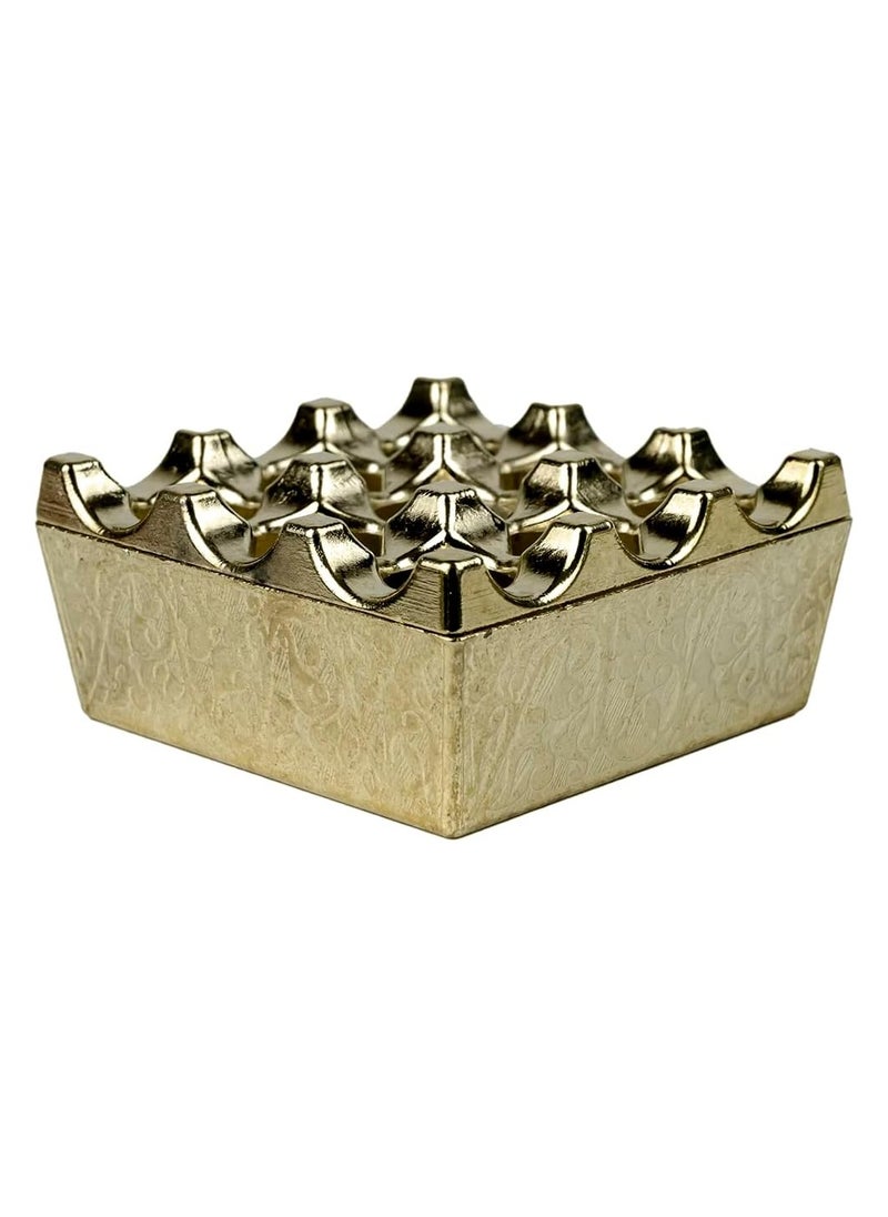 Generic Tureks  Ashtray Modern Minimalist Desktop Decoration Ashtray With Cover Metal Nine-Hole Windproof Ashtray  - Image 2