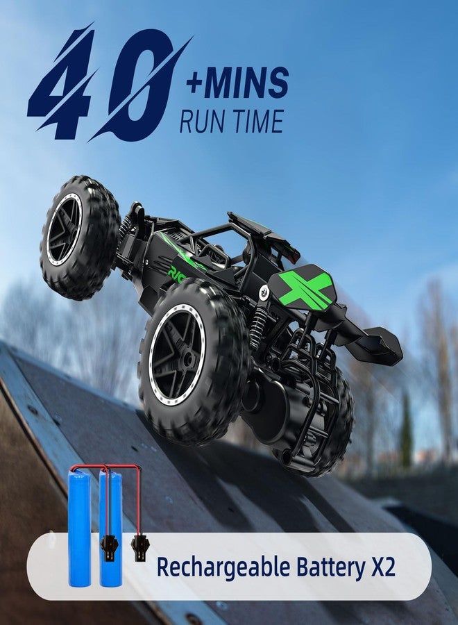 ACAMMZAR Remote Control Car, 1:18 High Speed RC Cars for Kids, 20KM/H Monster RC Truck Off Road with Lights Toys for Boys, Green - Image 4