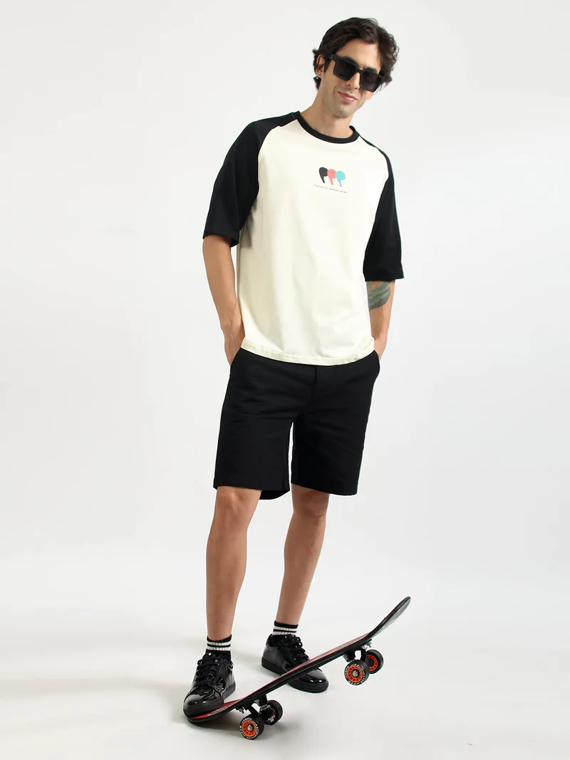 Maniac  Maniac Mens Printed Round Neck Half Sleeve Biscuit Cotton T-Shirt for Men | Best Price UAE
