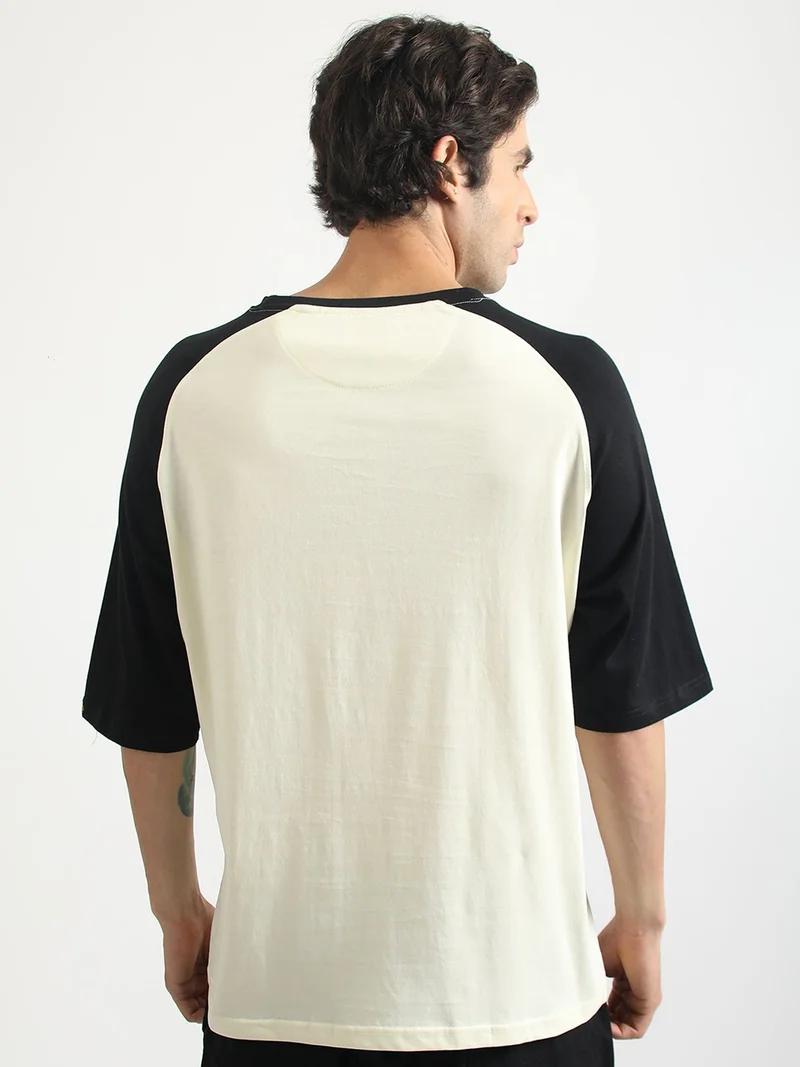 Maniac  Maniac Mens Printed Round Neck Half Sleeve Biscuit Cotton T-Shirt for Men | Best Price UAE