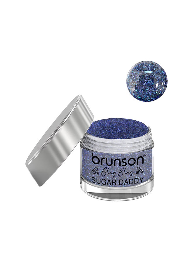 brunson Acrylic Nail Powder DIP And Buff System, Sugar Daddy Glittered 30ml BJEW015